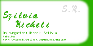 szilvia micheli business card